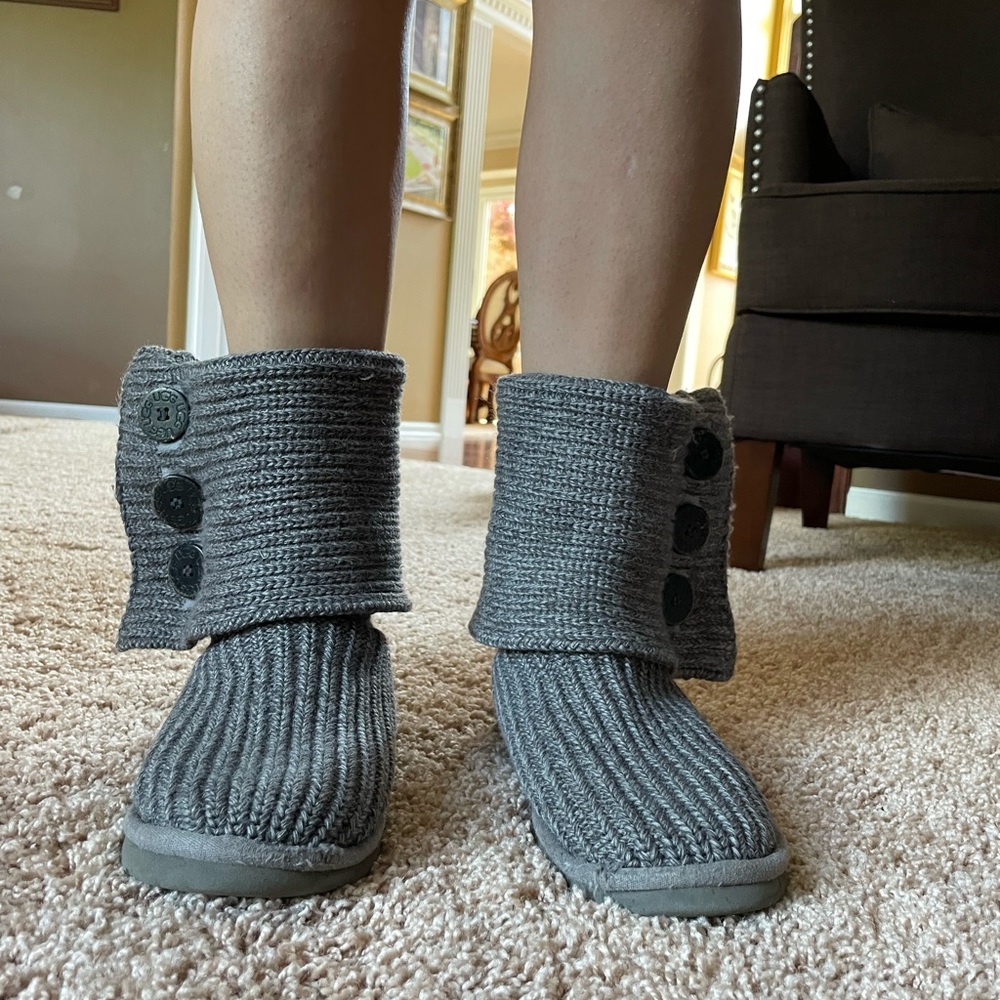 Gray Knitted Uggs